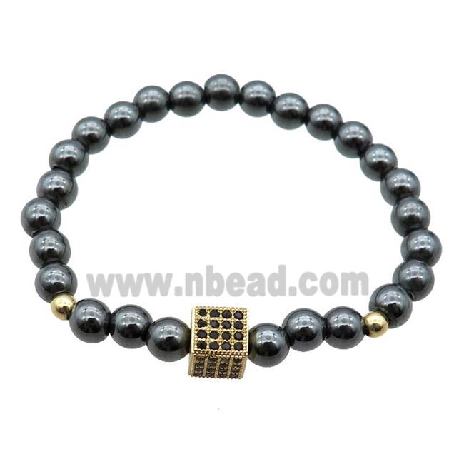 black Hematite Bracelets, stretchy