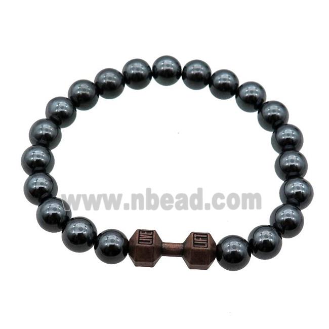 black Hematite Bracelets, stretchy