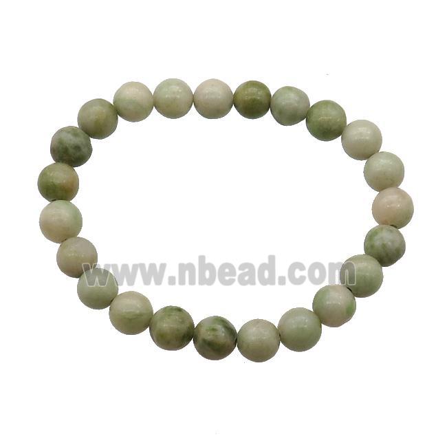 New Mountain Jade Bracelet Stretchy Round