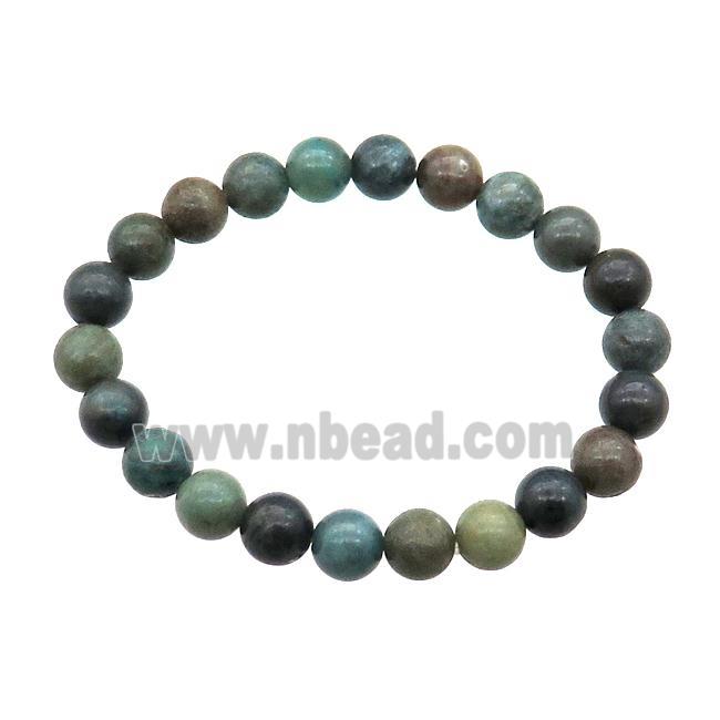 Chrysocolla Bracelet Stretchy Dye Round