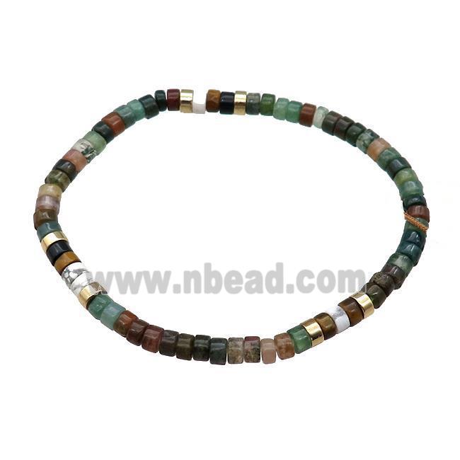 Natural Indian Agate Bracelet Stretchy