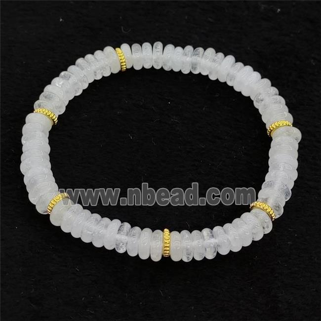 Natural Clear Angola Quartz Bracelets Stretchy