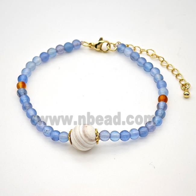 Blue Agate Bracelet Dye