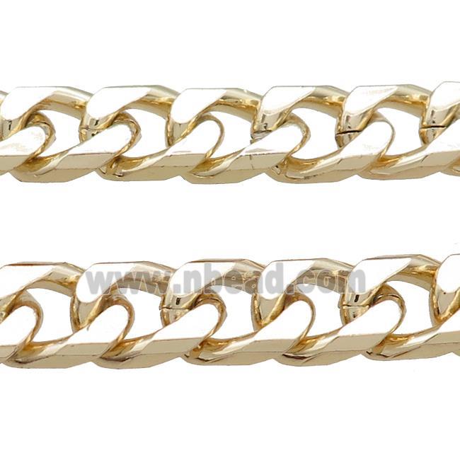 Aluminium Chain Curb Gold Plated