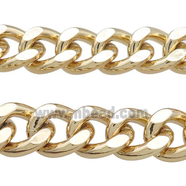 Aluminium Chain Curb Gold Plated