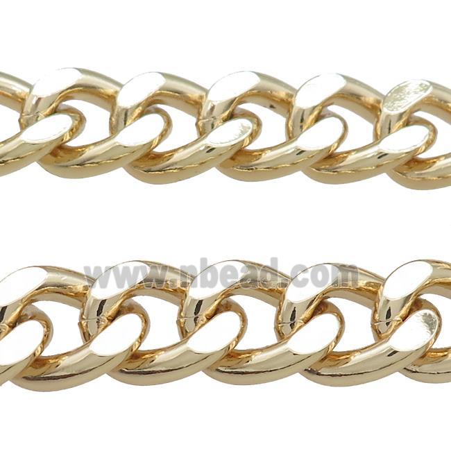 Aluminium Chain Curb Gold Plated