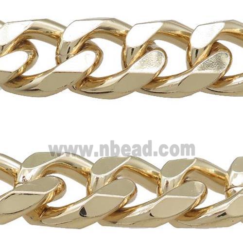 Aluminium Chain Curb Gold Plated