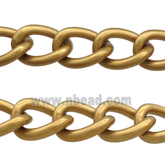 Aluminium Chain Matte Gold Plated