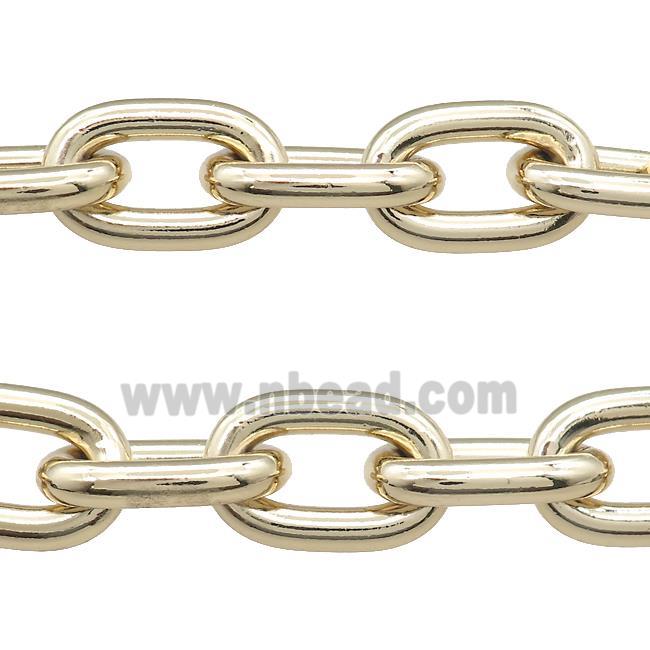 Aluminium Rolo Chain Gold Plated