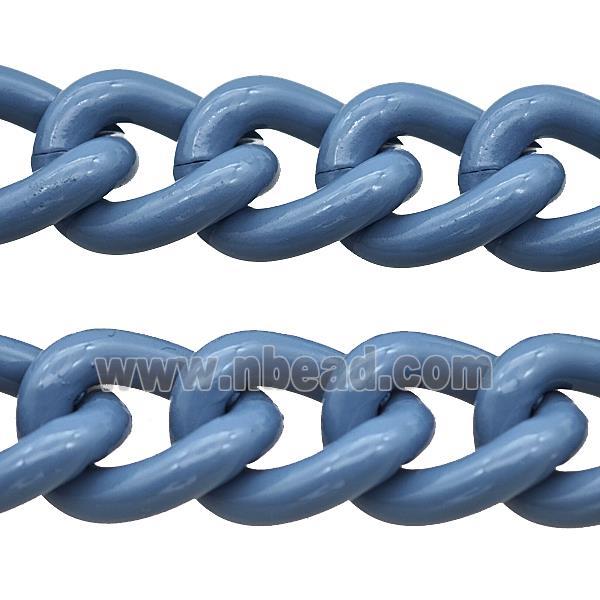 Aluminium Chain Blue Painted