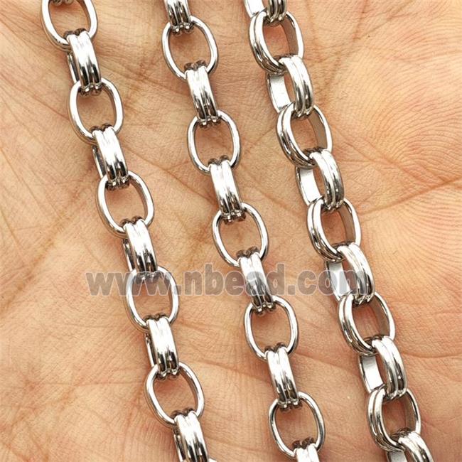 Copper Rolo Chain Platinum Plated