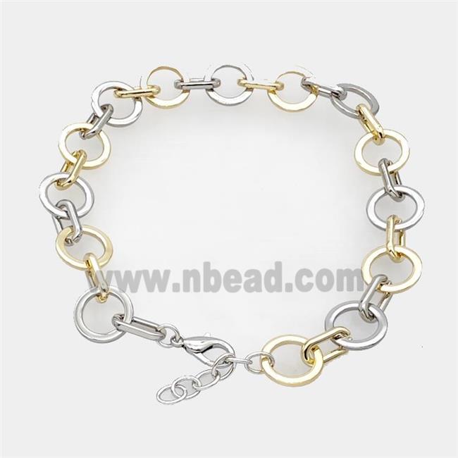 Aluminum Chain Necklace Gold Plated