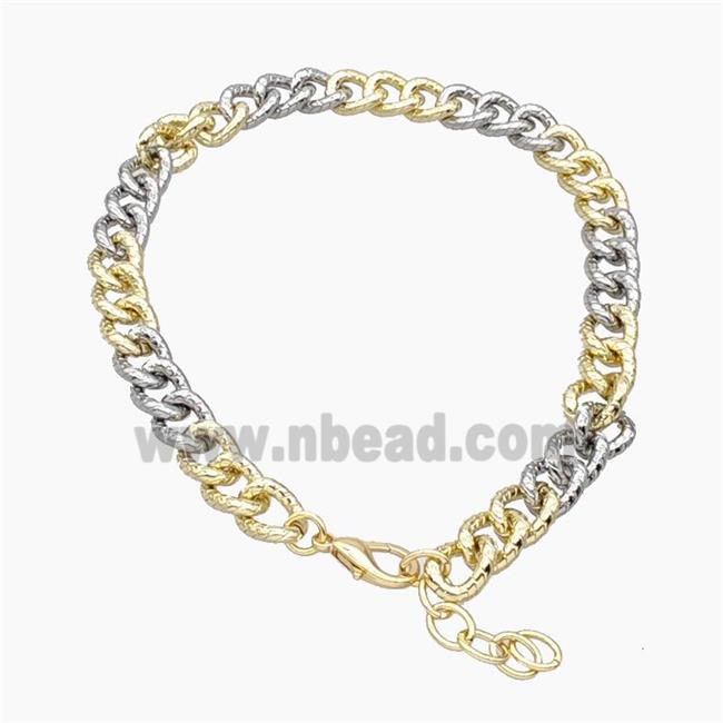 Aluminum Chain Necklace Gold Plated