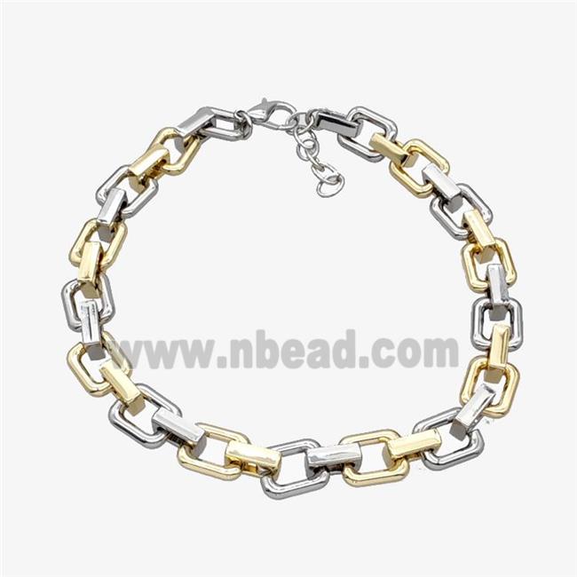 Aluminum Chain Necklace Gold Plated