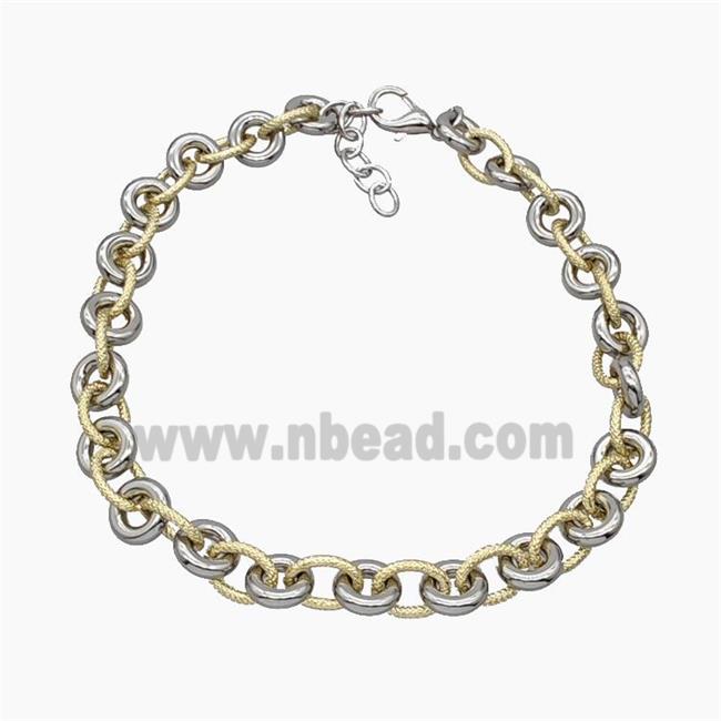 Aluminum Chain Necklace Gold Plated