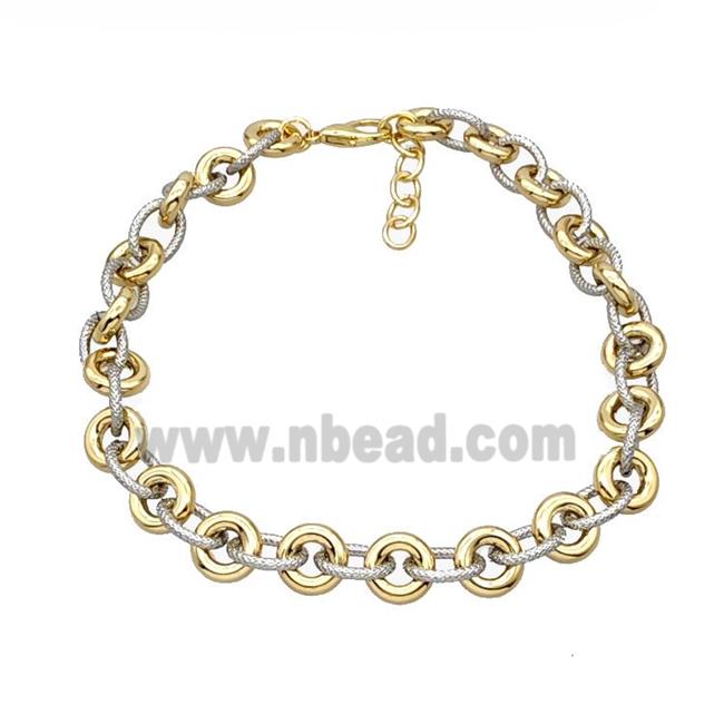 Aluminum Chain Necklace Gold Plated