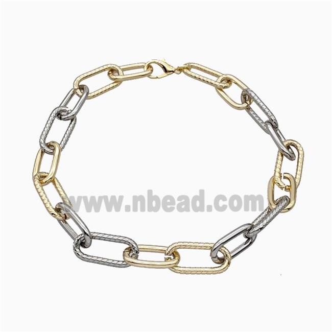 Aluminum Chain Necklace Gold Plated