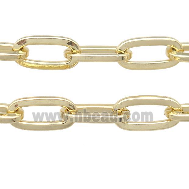 Alloy Paperclip Chain, gold plated