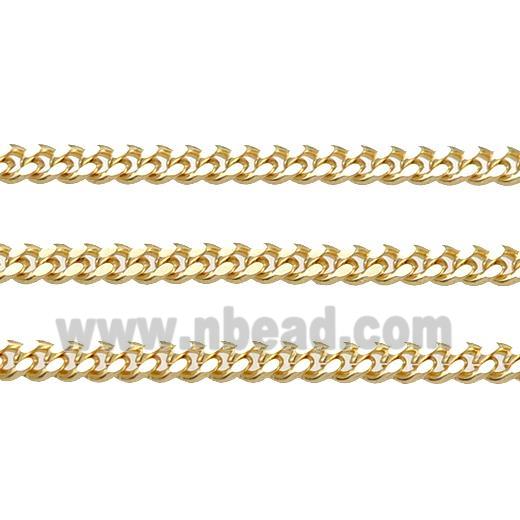 copper chain, gold plated