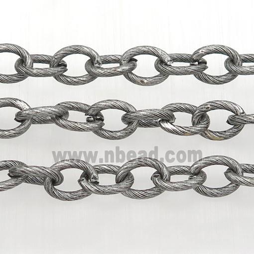 Iron chain, antiqure silver