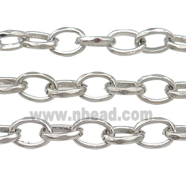 Iron chain, platinum plated