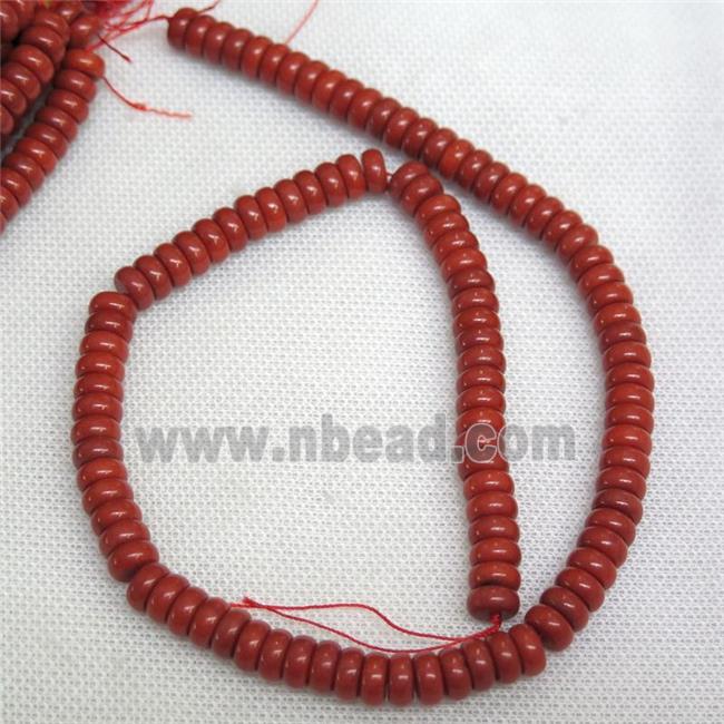 natural coral rondelle beads