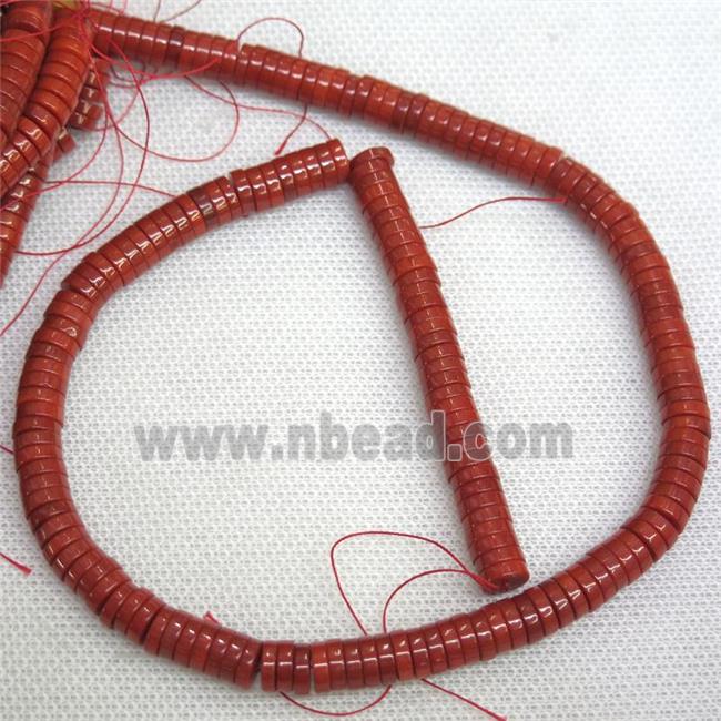 natural coral heishi beads