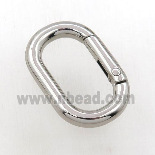 copper keychain clasp, platinum plated