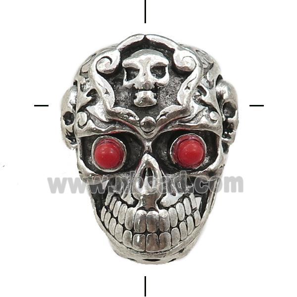 zinc skull guru beads