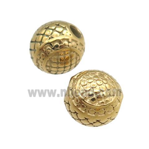 stainless steel beads, gold plated