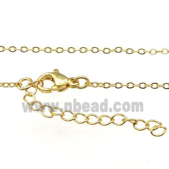 copper necklace chain, unfaded, gold plated