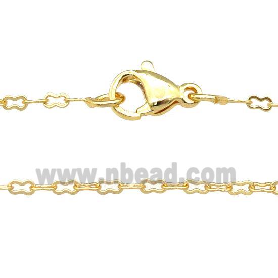 copper necklace chain, unfaded, gold plated