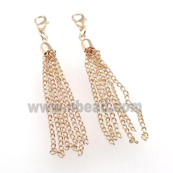 Iron Chain Tassel Pendant, rose gold