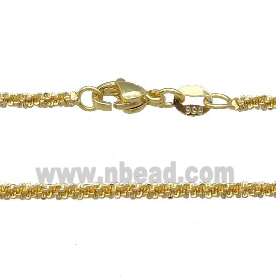 Copper Necklace Chain Unfaded Gold Plated