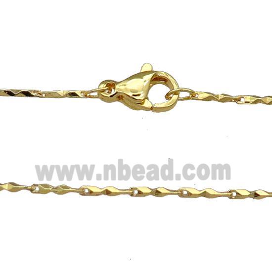 Copper Necklace Chain Unfaded Gold Plated