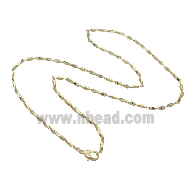 Copper Necklace Chain Unfaded Gold Plated