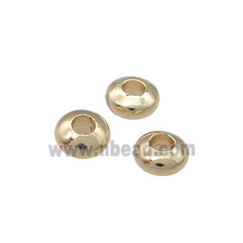 Copper Rondelle Spacer Beads Unfaded Light Gold Plated