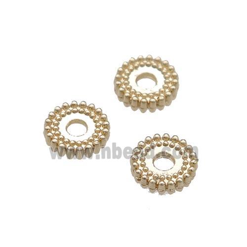 Copper Spacer Beads Unfaded Light Gold Plated