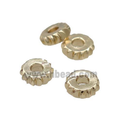 Copper Rondelle Spacer Beads Unfaded Light Gold Plated