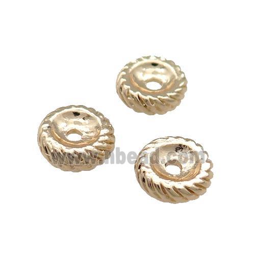 Copper Rondelle Spacer Beads Unfaded Light Gold Plated