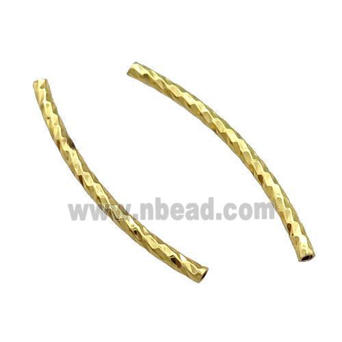 Copper Tube Beads Bend Gold Plated