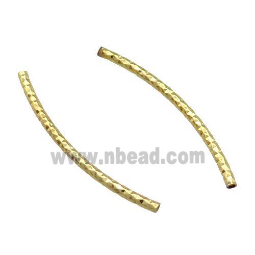 Copper Tube Beads Bend Gold Plated