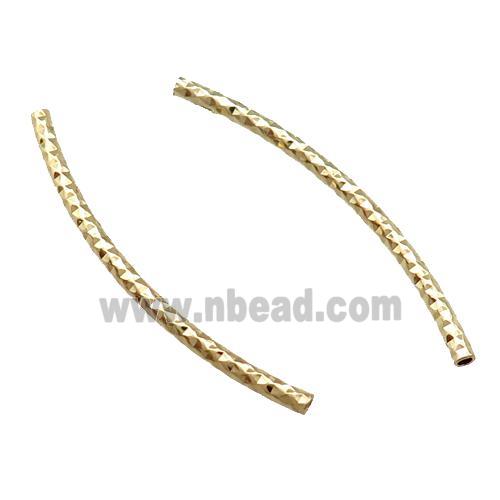 Copper Tube Beads Bend Gold Plated