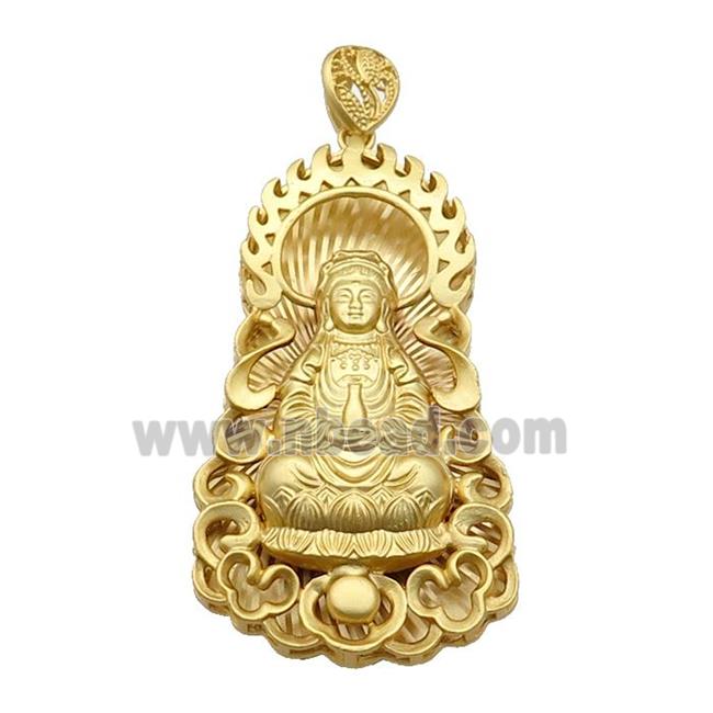 Copper Buddha Pendant Unfaded Duck Gold