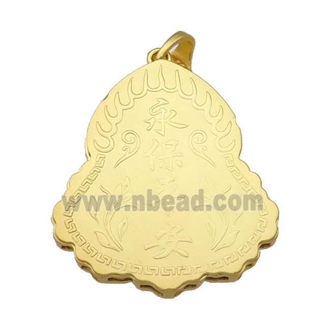 Copper Buddha Pendant Unfaded Duck Gold