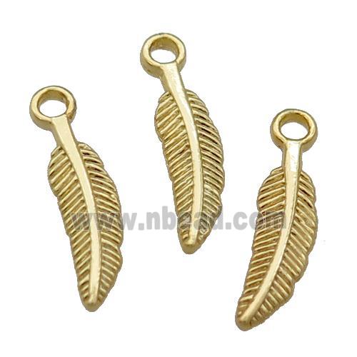 Alloy Leaf Pendant Unfade 18K Gold Plated