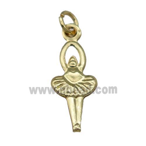 Copper Girls Dancer Pendant Unfade 18K Gold Plated