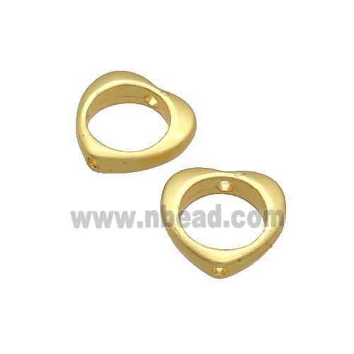 Copper Heart Beads Unfade Gold Plated