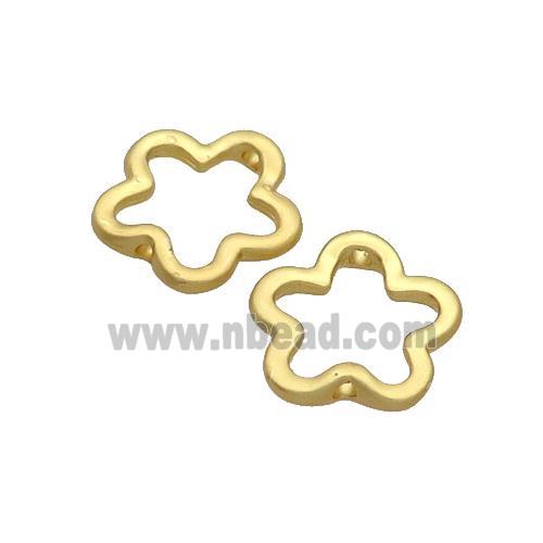 Copper Flower Beads Unfade Gold Plated