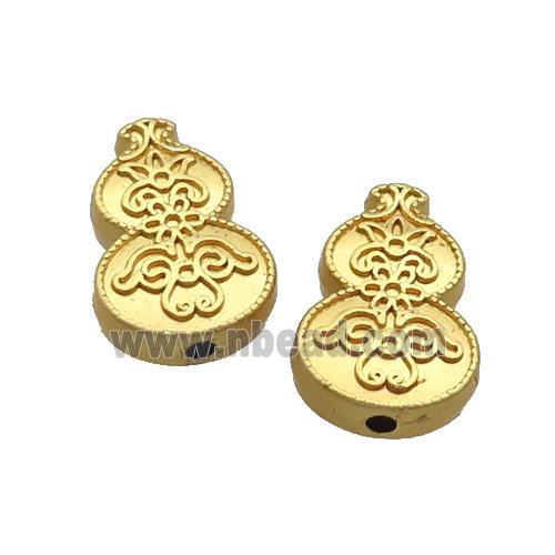 Copper Gourd Beads Large Hole Unfade Gold Plated